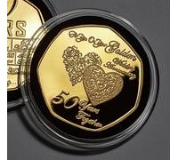 The Commemorative Coin Company For You ON YOUR 50th GOLDEN WEDDING ANNIVERSARY Commemorative. Capsule. Gift/Present/Friends 50 Years.