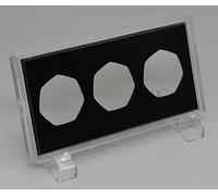 The Commemorative Coin Company Free Standing Acrylic Glass Display/Presentation Case/Stand for 3x 50p Coins/Commemoratives