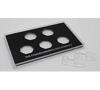 The Commemorative Coin Company Free Standing Acrylic Glass Display/Presentation Case/Stand for 5x 50p Coins/Commemoratives