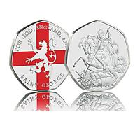The Commemorative Coin Company Full Colour St GEORGE AND THE DRAGON Silver Commemorative. Patron Saint For God, England, and Saint George
