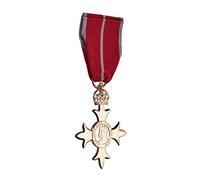 Full Size Replica OBE Medal. Military Award/Ribbon. Order of the British Empire. Reproduction/Copy 24ct Gold