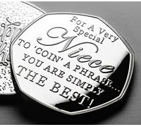 The Commemorative Coin Company Happy Birthday Commemorative - For a Very Special Niece. 'Coin a Phrase'. Gift/Present. Silver. From Auntie/Uncle