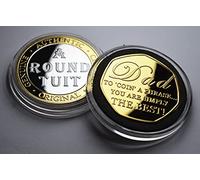 The Commemorative Coin Company HAPPY FATHER'S DAY 24ct Gold Commemorative & Extremely Rare ROUND TUIT. Gift/Present. Best Dad. From Son/Daughter. Silver and 24ct Gold. Capsules