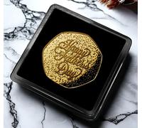 The Commemorative Coin Company HAPPY FATHER'S DAY 24ct Gold Commemorative in Gift Case. 'Coin a Phrase'. Gift/Present. From Son/Daughter Dad/Father/Fathers Day/Best Dad