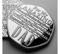 The Commemorative Coin Company Gift/Present. Best, Silver, from Son/Daughter/Dad/Father/Fathers Day