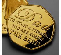 The Commemorative Coin Company Coin a Phrase'. Gift/Present. Best, Gold, from Son/Daughter/Dad/Father/Fathers Day