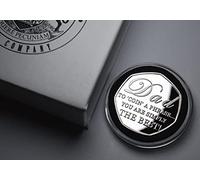 The Commemorative Coin Company HAPPY FATHER'S DAY Silver Commemorative in Capsule and Gift Box. 'Coin a Phrase'. Gift/Present. Best Dad. From Son/Daughter