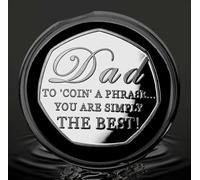 The Commemorative Coin Company Coin a Phrase'. Gift/Present. Best, Silver, from Son/Daughter/Dad/Father/Fathers Day