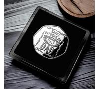 The Commemorative Coin Company HAPPY FATHER'S DAY Silver Commemorative in Gift Case. Dad/Father/Fathers Day World's No.1 Dad Gift/Present.