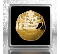 The Commemorative Coin Company HAPPY RETIREMENT 24ct Gold Commemorative in Gift Case. Retirement Gift/Present/Work/Boss/Colleague GREAT ESCAPE