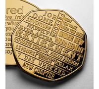 The Commemorative Coin Company HAPPY RETIREMENT 24ct Gold Commemorative. RETIRED Work/Boss/Colleague/Friend Retirement Gift/Present