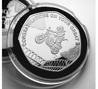 The Commemorative Coin Company HAPPY RETIREMENT Silver Commemorative in Capsule. GREAT ESCAPE Retirement Gift/Present/Work/Boss/Colleague
