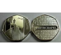 JACK THE RIPPER, WHITECHAPEL Silver Commemorative Coin Albums/50p Collectors, Coin Hunt.
