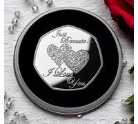 The Commemorative Coin Company Just Because... I Love You' Silver Commemorative in Capsule. Gift/Present Partner/Husband/Wife Boyfriend/Girlfriend Anniversary