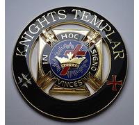 The Commemorative Coin Company Large Enamelled MASONIC Car Emblem/Decoration/Badge/Decal. KNIGHTS TEMPLAR. Freemasonry, Masons, Lodge. Enamel Badge, 75mm