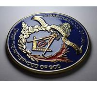 The Commemorative Coin Company Large Enamelled MASONIC Car Emblem/Decoration/Badge/Decal. Square & Compasses. Freemasonry, Masons, Lodge. Enamel Badge, 75mm