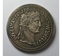 The Commemorative Coin Company Large Roman Silver Emperor Augustus Coin. 3.5cm 20g .925 Silver Plated. Replica, Reproduction, Collectable, Copy. Museum Quality.