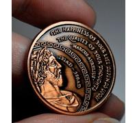 The Commemorative Coin Company Marcus Aurelius Stoic/Stoicism Commemorative in Capsule. Copper, 3D Effect, High Relief. Cardinal Virtues. Gift/Present Token/Memento