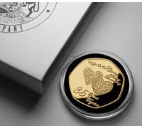 The Commemorative Coin Company ON OUR 35th CORAL WEDDING ANNIVERSARY 24ct Gold Commemorative in Gift Box. 35 Years Together Partner/Husband/Wife Present/Token/Love/Gift