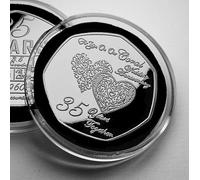 The Commemorative Coin Company ON OUR 35th CORAL WEDDING ANNIVERSARY Silver Commemorative in Capsule. Husband/Wife/Partner 35 Years Together Gift/Present/Token/Love