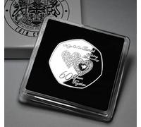 The Commemorative Coin Company On Our 60th Diamond Wedding Anniversary Silver Commemorative in Hard Gift Case. Diamante Gemstone. Husband/Wife 60 Years Partner/Gift/Present Love/Token