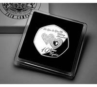The Commemorative Coin Company On Your 10th Tin Wedding Anniversary Silver Commemorative with Gemstone. Gift Case. Friend/Son/Daughter/Couple 10 Years Gift/Present Love/Token