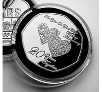 The Commemorative Coin Company On Your 20th China Wedding Anniversary Silver Commemorative in Capsule. Husband/Wife/Partner 20 Years Together Gift/Present Love/Token.