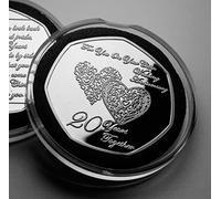 The Commemorative Coin Company On Your 20th China Wedding Anniversary Silver Commemorative in Capsule. Mum/Dad/Parents/SonDaughter 20 Years Together Gift/Present