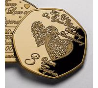 The Commemorative Coin Company ON YOUR 3rd WEDDING ANNIVERSARY 24ct Gold Commemorative. Couple/Husband/Wife 3 Years Together Gift/Present Love/Token
