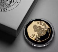 The Commemorative Coin Company ON YOUR 3rd WEDDING ANNIVERSARY 24ct Gold Commemorative in Gift Box. Couple/Husband/Wife 3 Years Together Gift/Present Love/Token