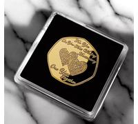 The Commemorative Coin Company On Your FIRST WEDDING ANNIVERSARY 24ct Gold Commemorative. Gift Case. Gift/Present Couple/Partner/Husband/Wife 1st Year