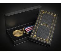 The Commemorative Coin Company OUR 12th SILK WEDDING ANNIVERSARY Long Service/Bravery Medal. Gift Box. For Partner/Husband/Wife 12 Years of Marriage. Gold.
