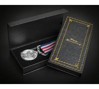 The Commemorative Coin Company OUR 13th LACE WEDDING ANNIVERSARY Long Service/Bravery Medal. Silver. Gift Box. For Partner/Husband/Wife 13 Years of Marriage