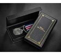 The Commemorative Coin Company OUR 15th CRYSTAL WEDDING ANNIVERSARY Long Service/Bravery Medal. Silver. Gift Box. For Partner/Husband/Wife 15 Years of Marriage