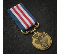 The Commemorative Coin Company OUR 7th COPPER WEDDING ANNIVERSARY Long Service/Bravery Medal. Gold. Gift For Partner/Husband/Wife 7 Years of Marriage