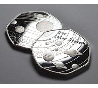 The Commemorative Coin Company OUR SOLAR SYSTEM .999 Silver Commemorative. Planets/Stars/Sun/Moon Space/Universe Earth/Venus/Mars