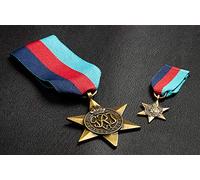 The Commemorative Coin Company Pair of 1939-1945 STAR Medals. Full Size & Miniature. Campaign Award/Decoration. Second World War WW2. Replica/Reproduction.
