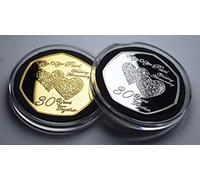 The Commemorative Coin Company Pair of 30TH PEARL WEDDING ANNIVERSARY Silver & 24ct Gold Commemoratives in Capsules. Gift/Present 30 Thirty Years Together Thirtieth
