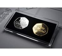 The Commemorative Coin Company Pair of 50th Birthday Silver & 24ct Gold Commemoratives in 50p Coin Display Case. Gift Present Party/Celebration Ideas 50 Fifty Years