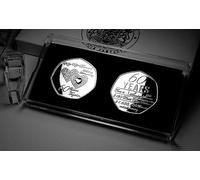 The Commemorative Coin Company Pair of On Your 60th DIAMOND WEDDING ANNIVERSARY Commemoratives. Gift/Presentation Case/Box. Diamante Gemstone. 60 Years Together