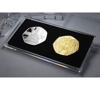 The Commemorative Coin Company Pair of VE-DAY Silver and 24ct Gold Commemoratives in 50p Coin Display Case. 8th MAY 1945, WW2, Victory in Europe