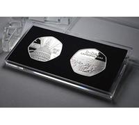 The Commemorative Coin Company Pair of WORLD WAR 2 Silver Commemoratives in 50p Coin Display Case. D-DAY LANDINGS 1944 & VICTORY IN EUROPE VE DAY 1945
