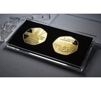 The Commemorative Coin Company Pair of WORLD WAR TWO 24ct Gold Commemoratives in 50p Coin Display Case. D-DAY LANDINGS 1944 & VICTORY IN EUROPE VE DAY 1945. WW2