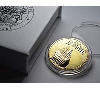 The Commemorative Coin Company RMS TITANIC 24ct Gold Commemorative in Capsule and Gift Box. Ocean Liner, Olympic Class, White Star Line, 1912