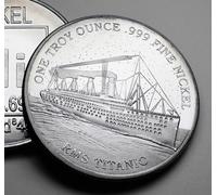The Commemorative Coin Company RMS TITANIC .999 Fine/Pure NICKEL Bullion. One Troy Ounce 31.1g. Investment/Bullion Gift/Present
