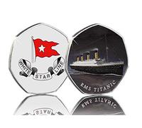 The Commemorative Coin Company RMS TITANIC Full Colour Silver Commemorative. White Star Line, Ocean Liner, Olympic, 1912