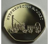 STEPHENSON'S ROCKET Steam Engine Silver Commemorative Coin Albums/50p Collectors, STEAM & STEEL SERIES Iconic Railway Locomotives
