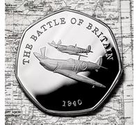 The Commemorative Coin Company THE BATTLE OF BRITAIN & SUPERMARINE SPITFIRE Silver Commemorative. WW2 1940 Albums/Collection/Collectable/British History