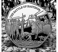 The Commemorative Coin Company THE BATTLE OF HASTINGS Silver Commemorative. Norman Conquest 1066, Bayeux Tapestry, Saxon
