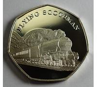 THE FLYING SCOTSMAN Steam Engine Silver Commemorative Coin Albums/50p Collectors, STEAM & STEEL SERIES Iconic Railway Locomotives